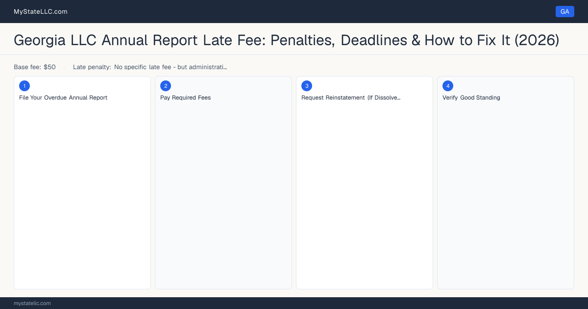 Georgia LLC Late Fee — how to fix step diagram