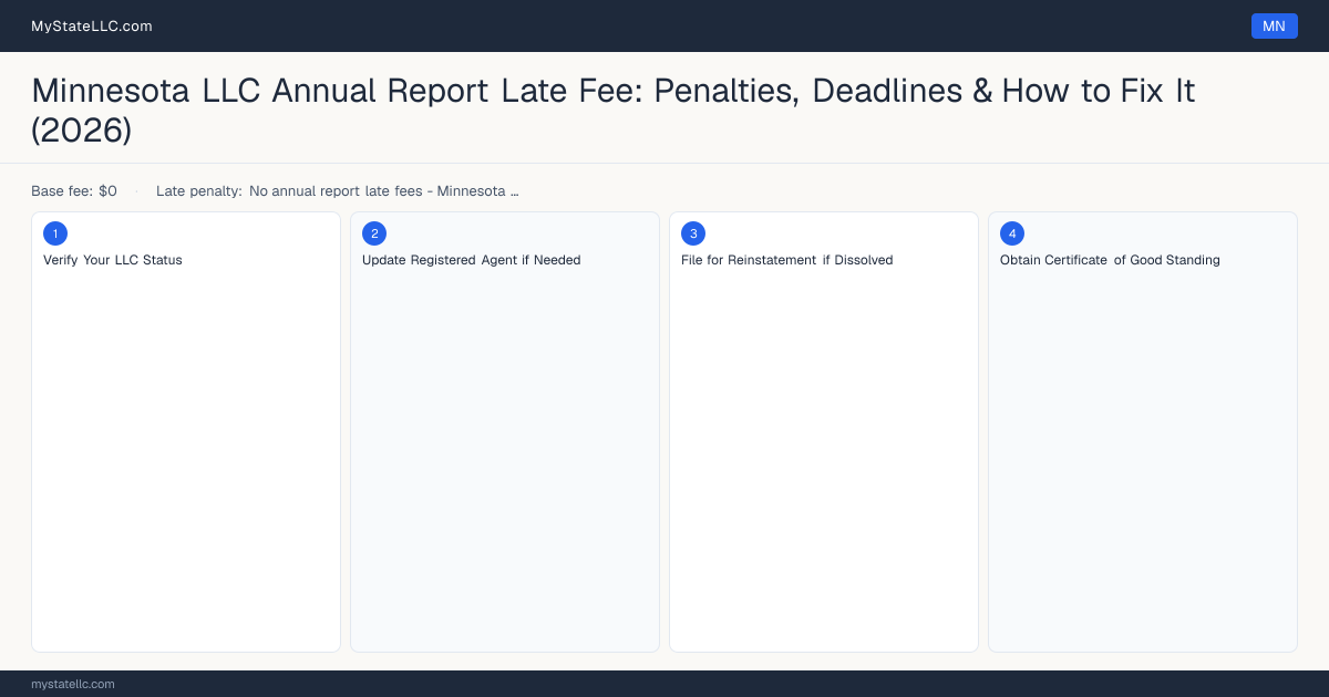 Minnesota LLC Late Fee — how to fix step diagram