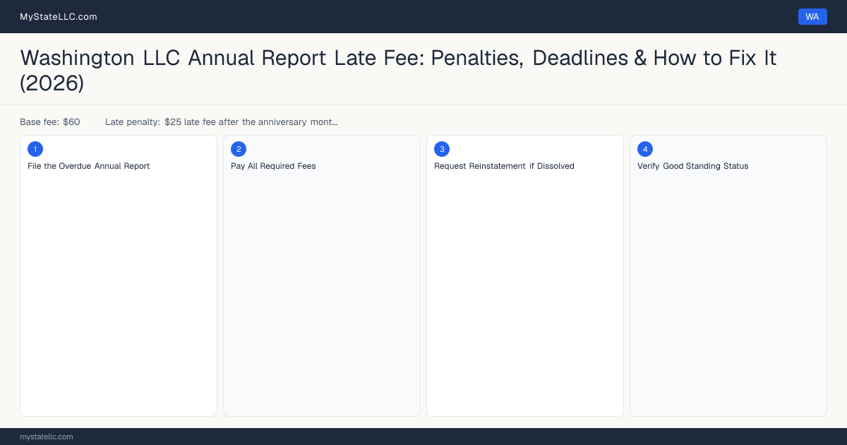 Washington LLC Late Fee — how to fix step diagram