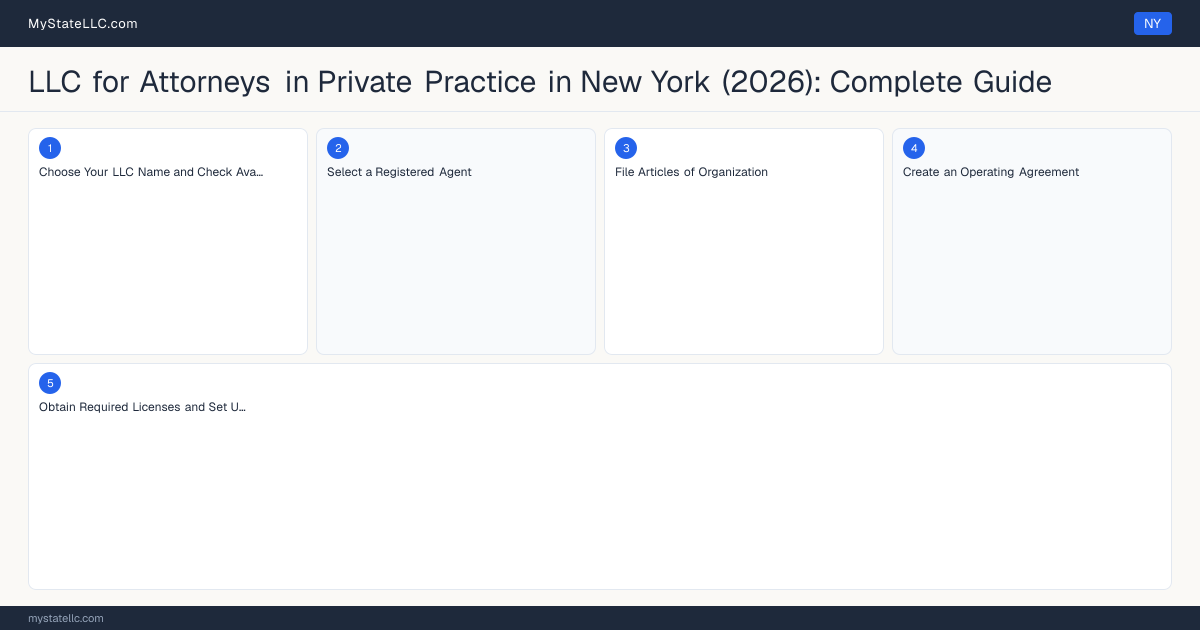 LLC for Attorneys in Private Practice in New York (2026): Complete Guide — step diagram