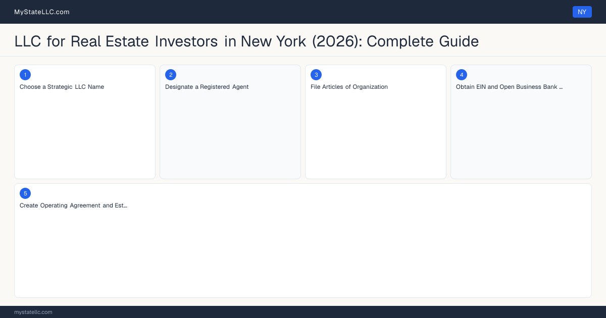 LLC for Real Estate Investors in New York (2026): Complete Guide — step diagram